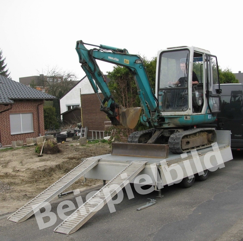 Anhänger für Minibagger, zul. GG 2.300 kg, Nutzlast max. 1.850 kg – 2