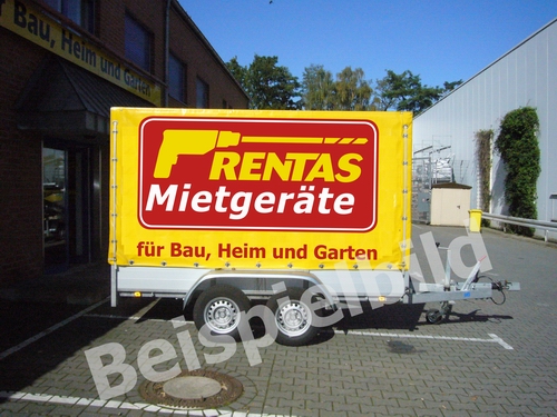 Anhänger mit Plane, zul. GG 1.400 kg, Nutzlast max. 1.000 kg, Ladefläche 2,8 x 1,5 m – 2