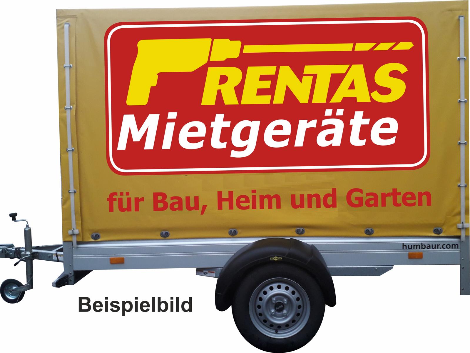 Anhänger mit Plane, zul. GG 1.300.kg, Nutzlast max. 950 kg, Ladefläche 3,00 x 1,50 x 1,80 m
