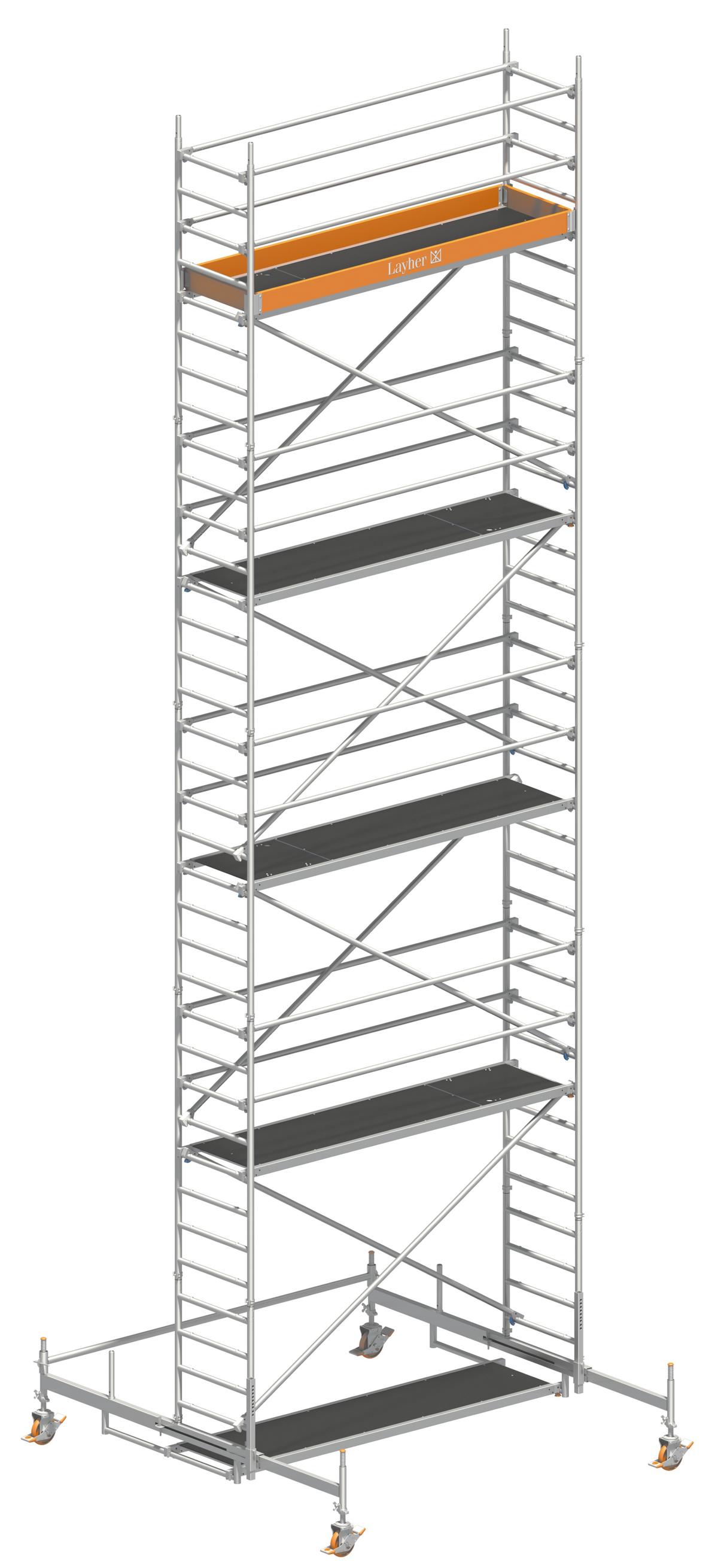 Rollgerüst, Höhe bis 9,5 m, Länge ca. 2 m