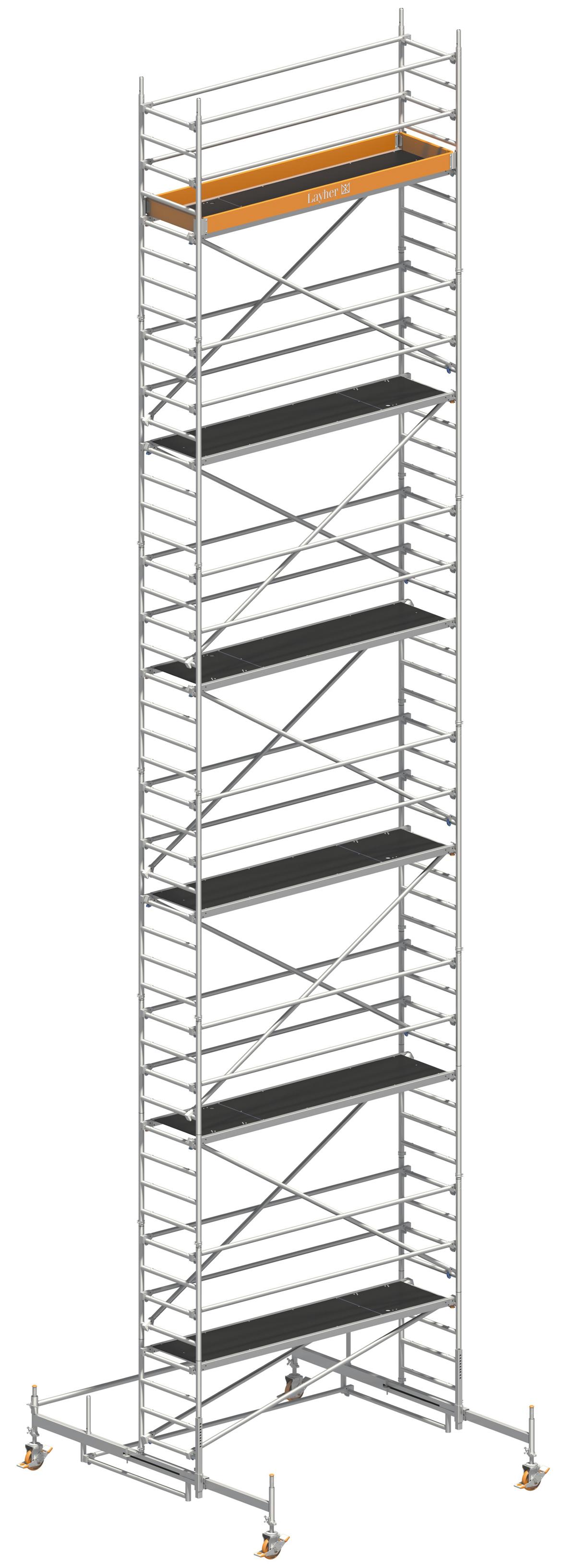 Rollgerüst, Höhe bis 12,5 m, Länge ca. 2 m