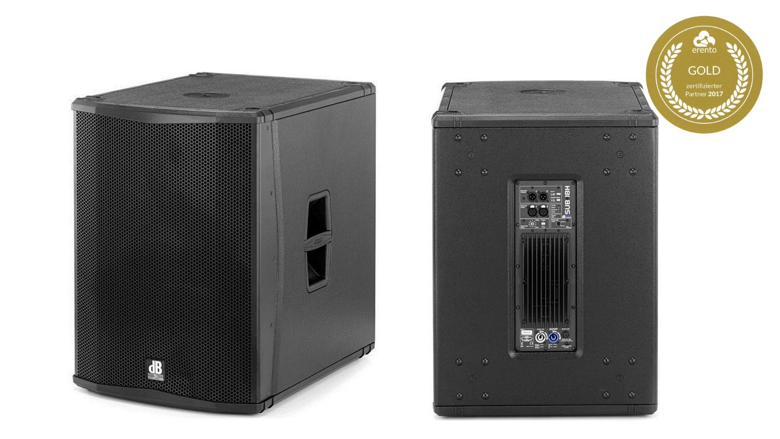 Musikanlage mieten für bis zu 300 Gäste – 2x RCF 12" Lautsprecher, 2x 18" Subwoofer & Mischpult – 3