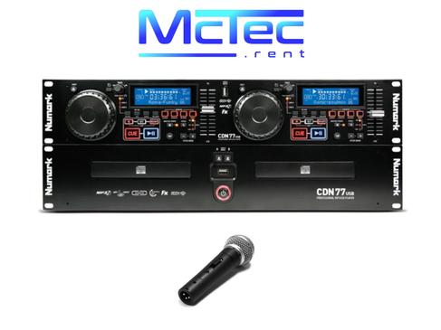 DJ Doppel-CD-Player mieten – Numark CDN77 USB mit Mikrofon (Erweiterungs-Set) – 2