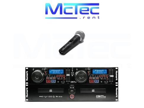 DJ Doppel-CD-Player mieten – Numark CDN77 USB mit Mikrofon (Erweiterungs-Set) – 3