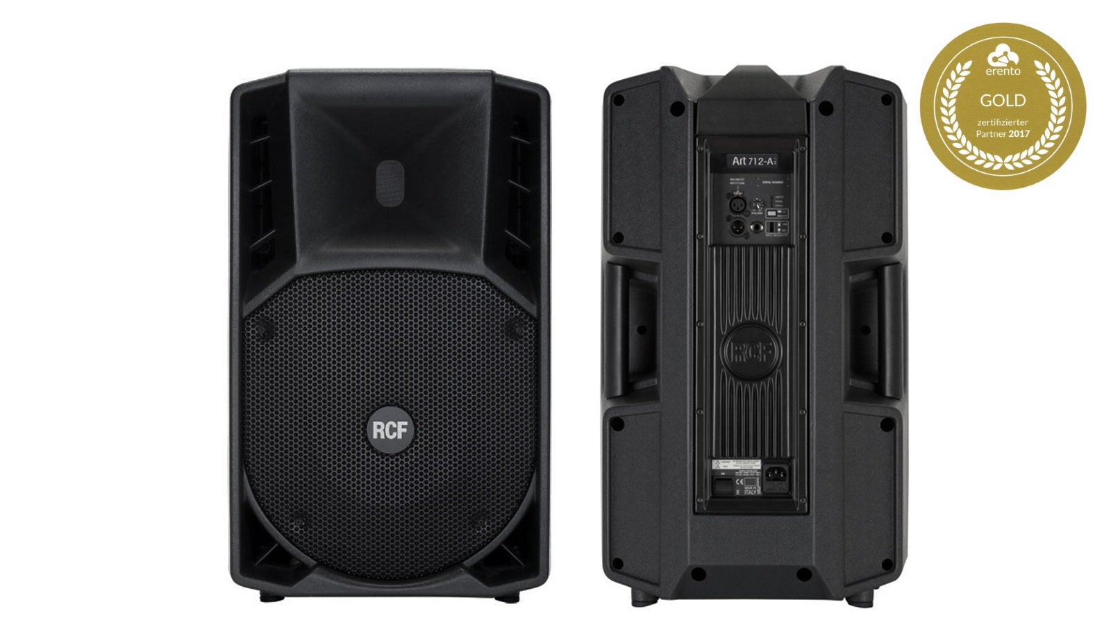 Musikanlage mieten für bis zu 300 Gäste – 2x RCF 12" Lautsprecher, 2x 18" Subwoofer & Mischpult – 2