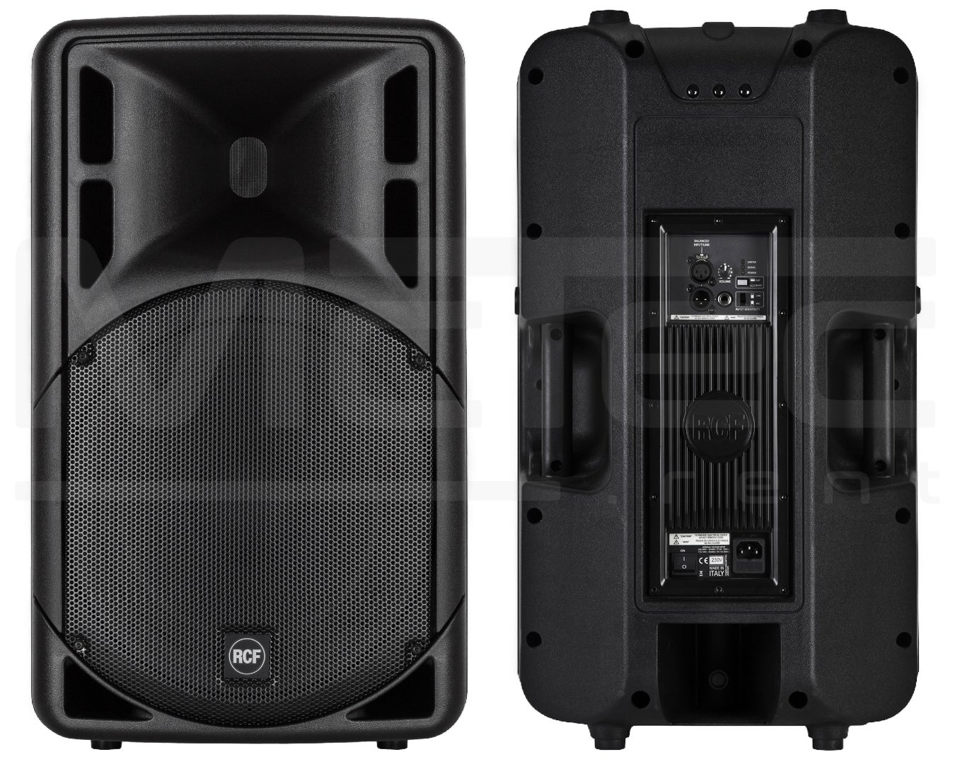 Musikanlage mieten bis 250 Gäste – 2x RCF 12" Lautsprecher, 2x 18" Subwoofer & Bluetooth – 2