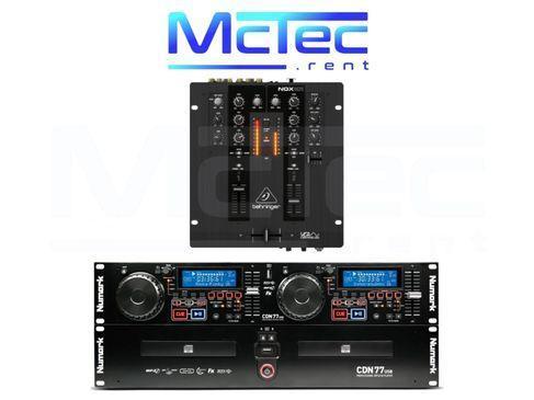 DJ-Set mieten – Behringer NOX 101 Mischpult, Numark CDN77 Doppel-CD-Player & Bluetooth