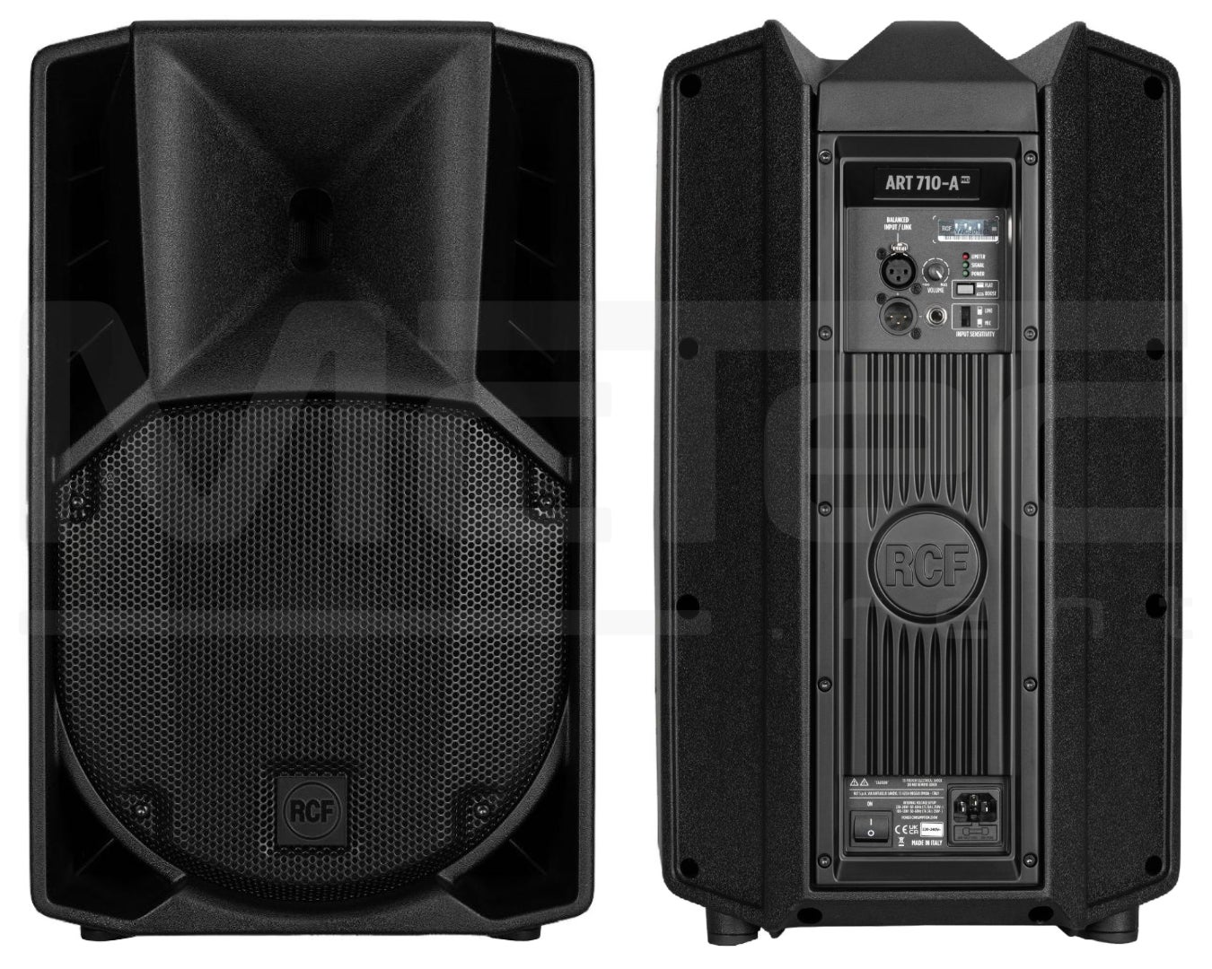 Musikanlage mieten Sportevent/Vortrag – 4x RCF 10" Lautsprecher, Funkmikrofon & Mischpult – 2