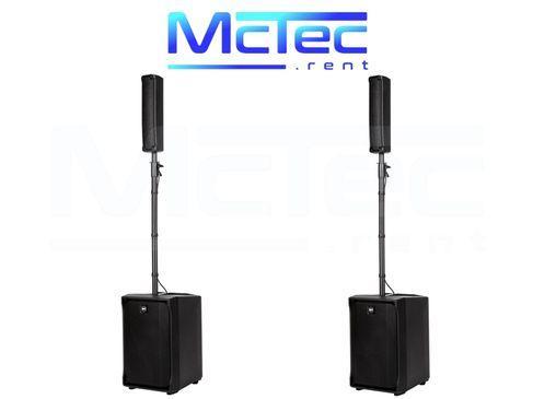 Säulensystem mieten für bis zu 100 Gäste – 2x RCF EVOX JMix8 mit Mischpult, Bluetooth & App