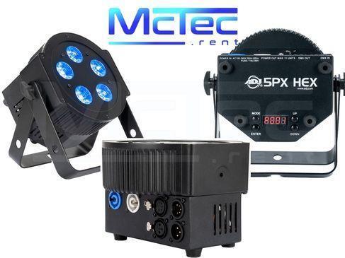 Lichtset D mieten – 2x ADJ LED Scheinwerfer + Nebelmaschine bis 30 Gäste – 3