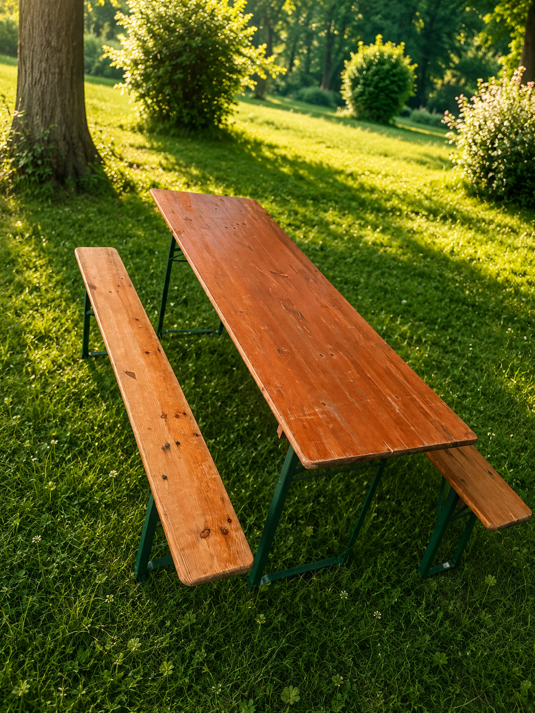 Bierzeltgarnitur mieten – extra breit (70 cm), inkl. Hussen-Option – 4