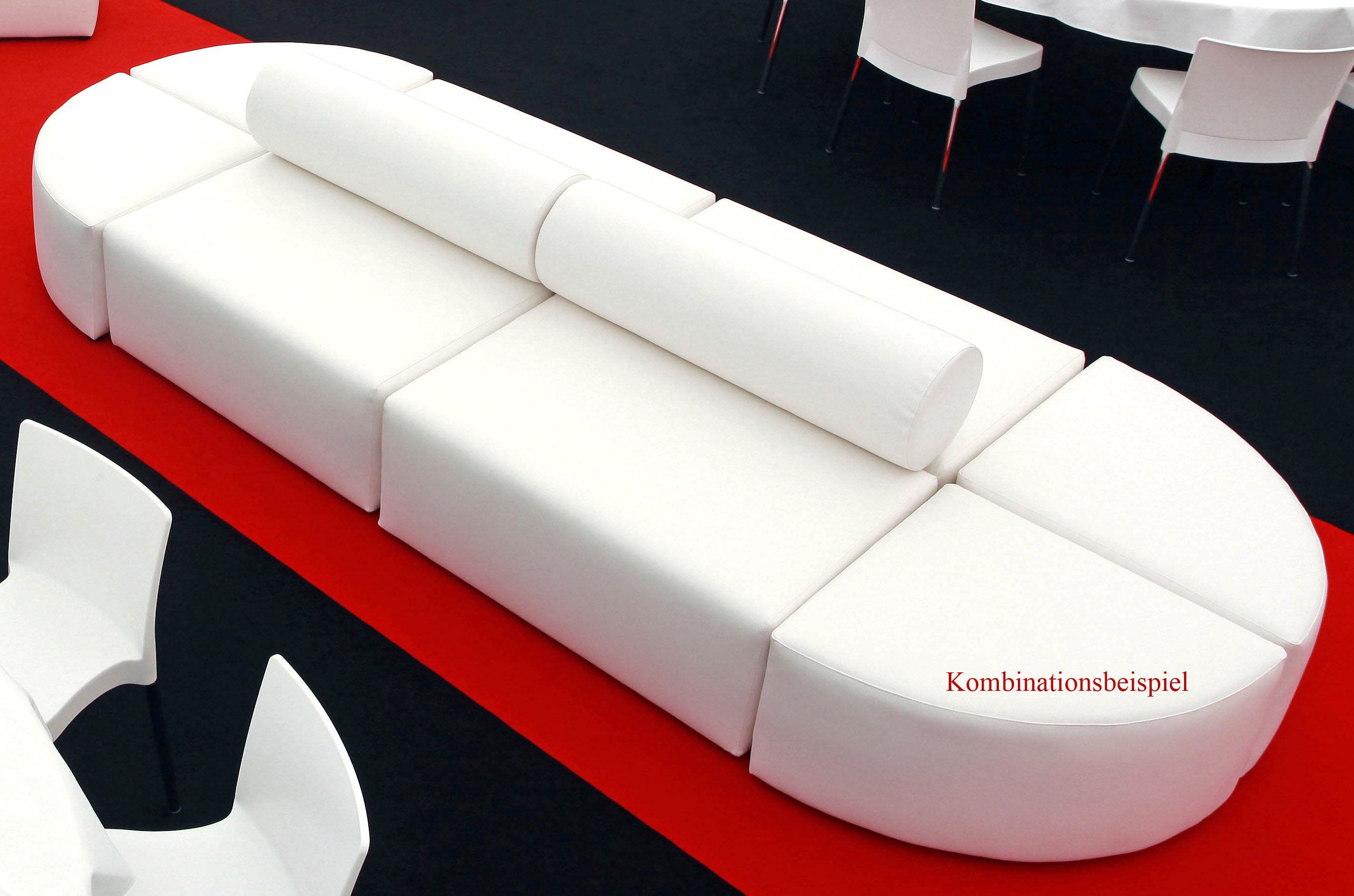 Lounge Hocker 2er weiß – 3
