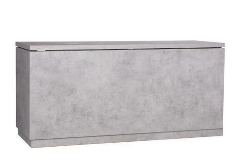 Lacktheke Beton mit Edelstahlblatt