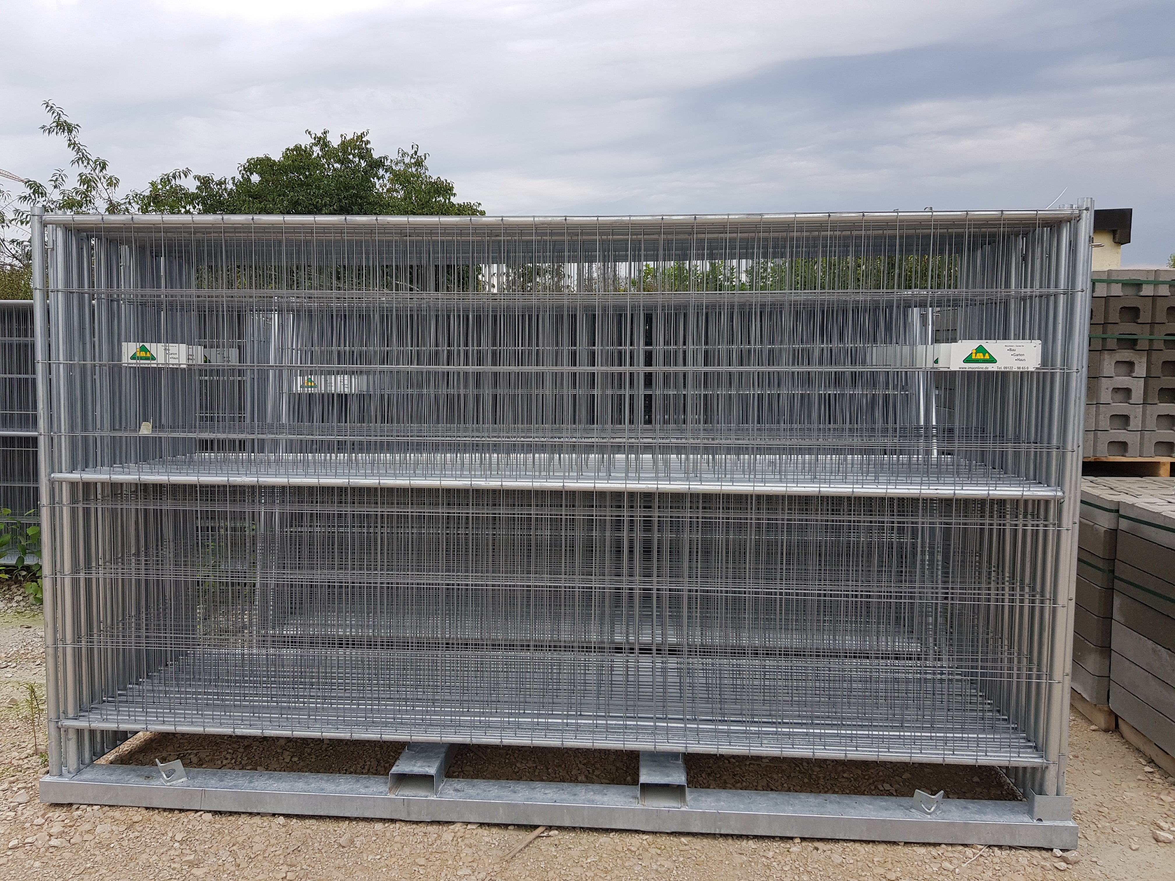Bauzaun mieten – Mobilzaun, Grundelement 3,50 m