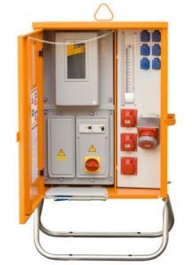 Baustrom-Anschlussschrank mieten 55 kVA – Verteiler mit Zählerfeld