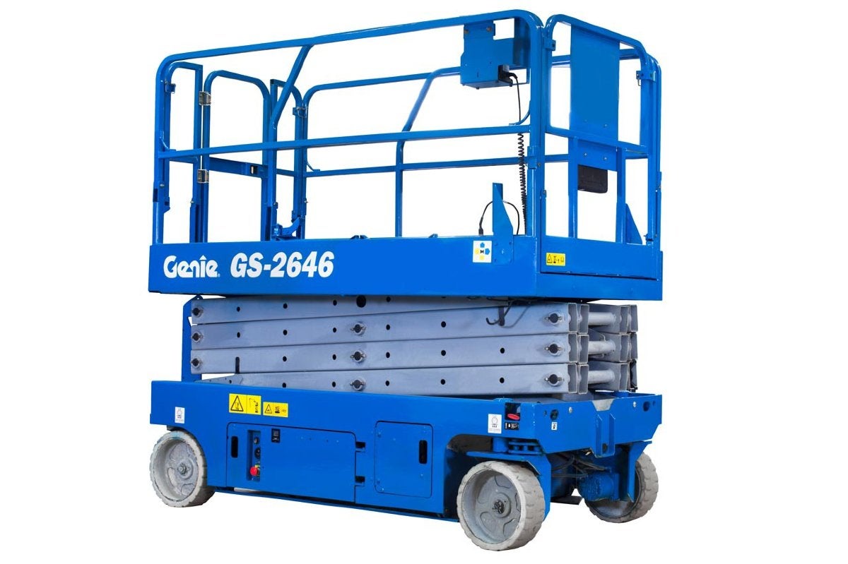 Scherenarbeitsbühne 9,80 m mieten – Hubarbeitsbühne, 254 kg Tragkraft