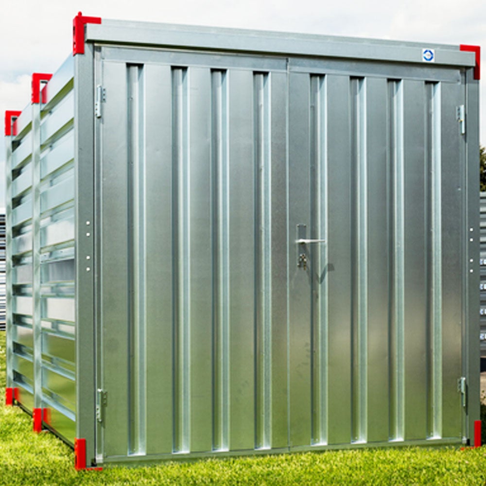 Materialcontainer mieten – Baustellencontainer mit Staplertaschen