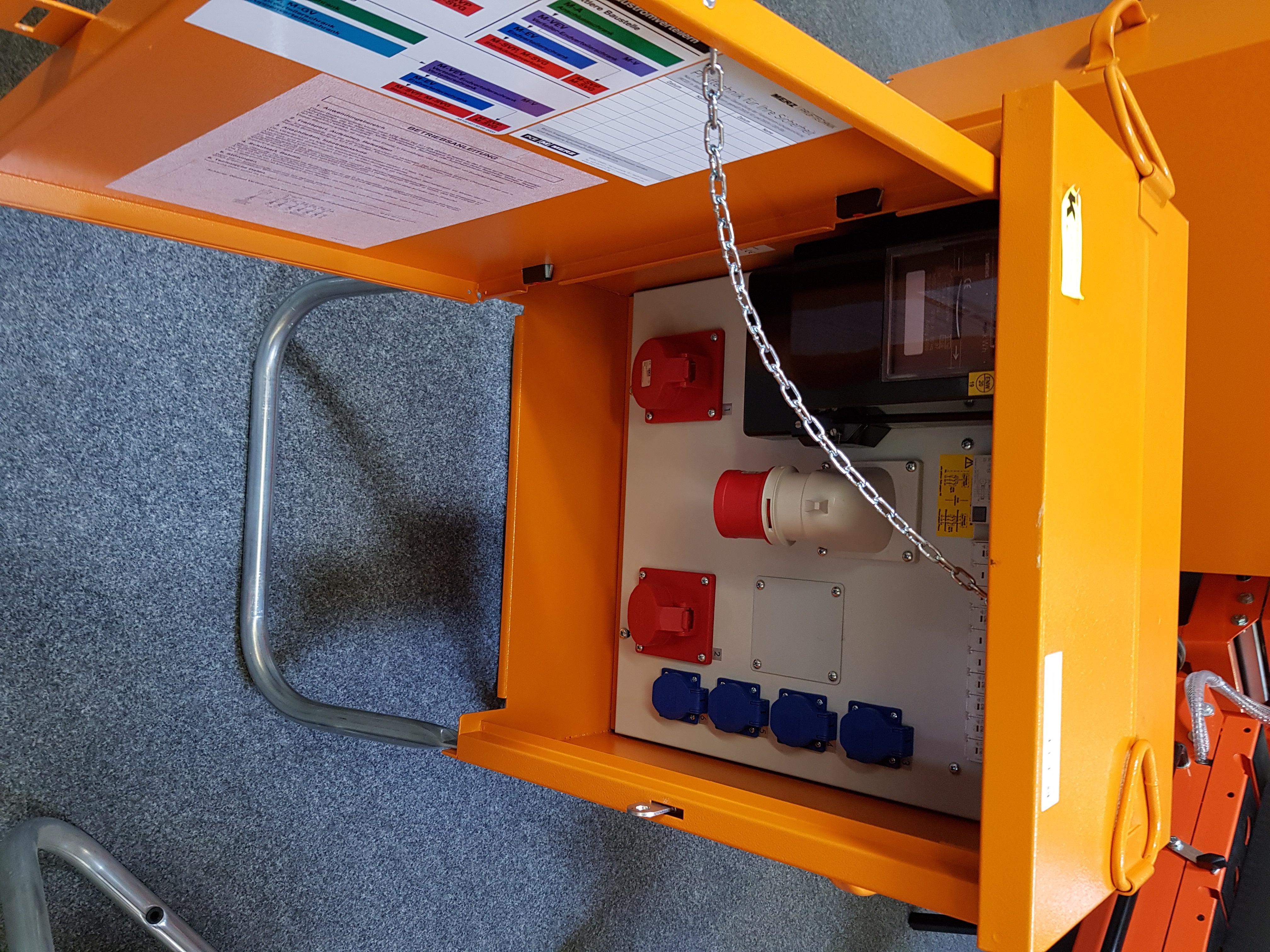 Endverteiler 32 A mit Zähler mieten – Verteilerschrank mit Anschlussstecker
