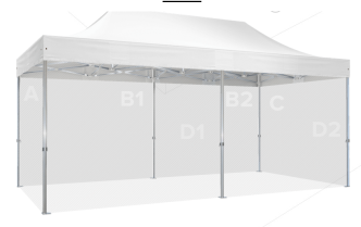 Faltzelt 4 x 6 m Profi mieten – Zelt oder Pavillon, 24 m² Grundfläche