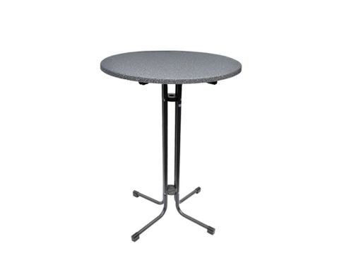 Stehtisch grau mieten – 80 cm, 4-Fuß-Variante, teilbar