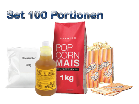 Popcorn-Zubehör Paket 100 mieten – Verbrauchsmaterial für ca. 100 Portionen