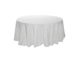 Banketttischdecke mieten – rund 280 cm, 100% Baumwolle, schwarz