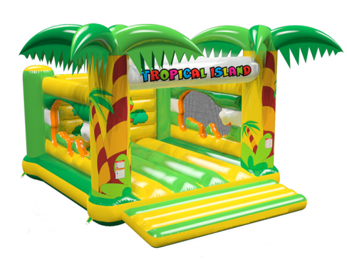Hüpfburg Tropical Island mieten – 4,9 x 4 x 3,2 m, für Geburtstage & Feste
