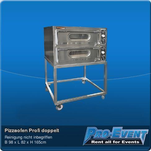 Pizzaofen Profi doppelt mieten – italienischer Schamott-Ofen, 8 Pizzen bis 32 cm