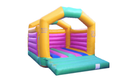 Hüpfburg Rainbow Castle mieten – kleine Hüpfburg für Geburtstage & Feste