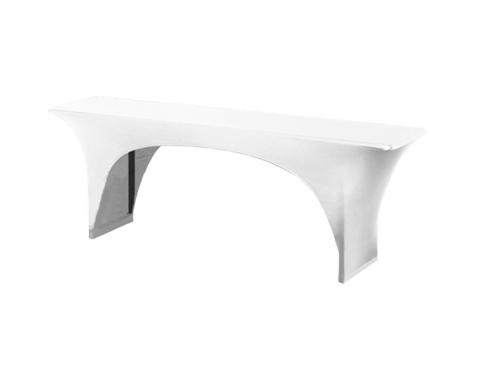 Stretchhusse für Festzelttisch mieten – weiß, 70 cm, inkl. Reinigung