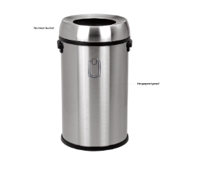 Mülleimer Edelstahl mieten – eleganter Abfallbehälter 65 L für Events – 3
