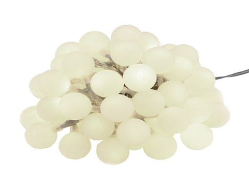 LED Lichterkette warm-weiß mieten – 20 Kugeln, ca. 10 m, IP44 außen