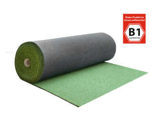 Kunstrasenteppich B1 mieten – schwer entflammbar, 2 x 30 m, grün