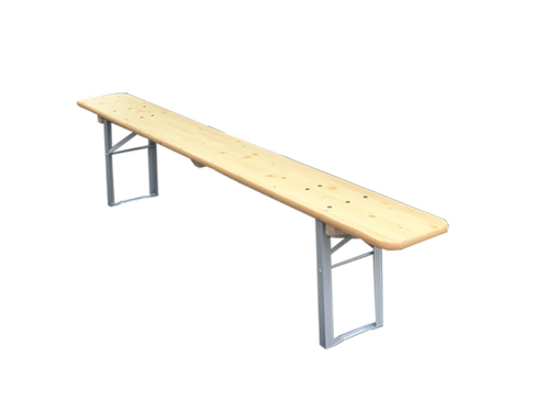 Bierzeltbank mieten – klappbar & stapelbar, 220 cm, bis 5 Personen
