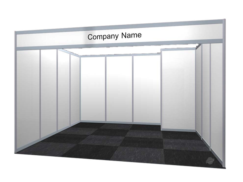 Messestellwand mieten – 1 m breit, 2,5 m hoch, Aluprofil weiß, beidseitig – 3