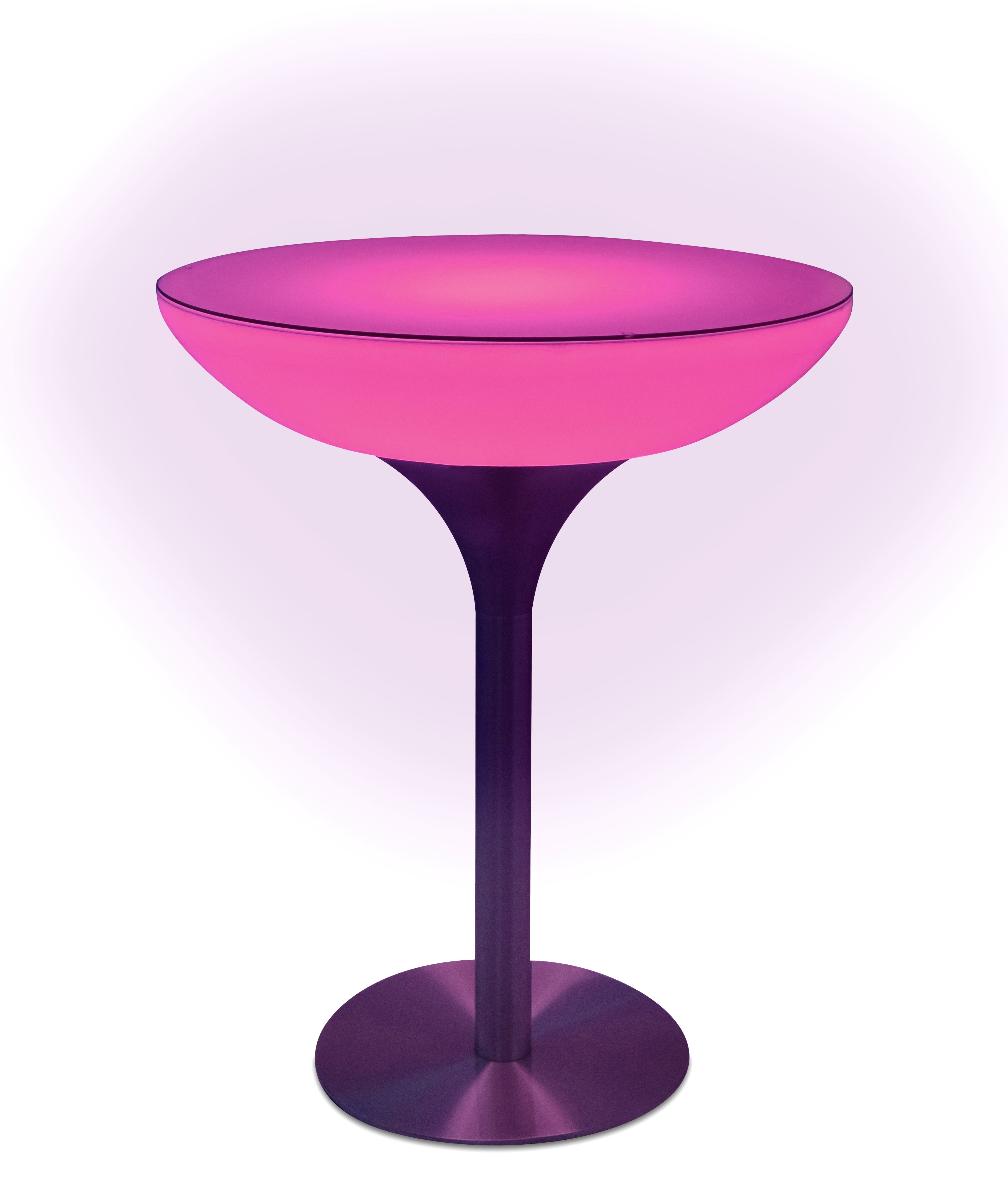 LED Stehtisch MARTINI mieten – leuchtender Stehtisch mit Glasplatte – 2