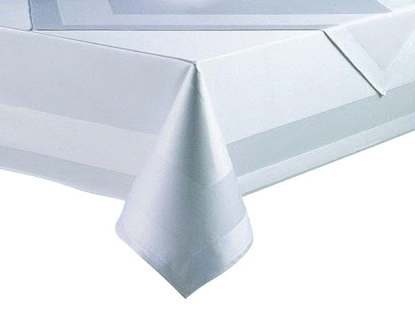 Tischdecke mieten – MARIE 280 x 140 cm, weiß, 100 % Baumwolle
