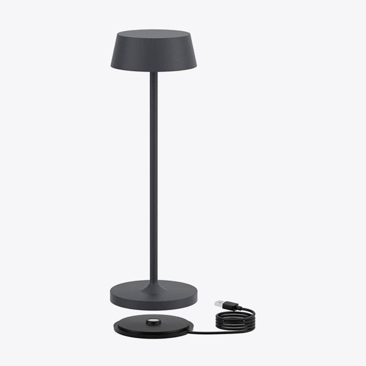 Tischleuchte mieten – LUMINA anthrazit, Metall, outdoor