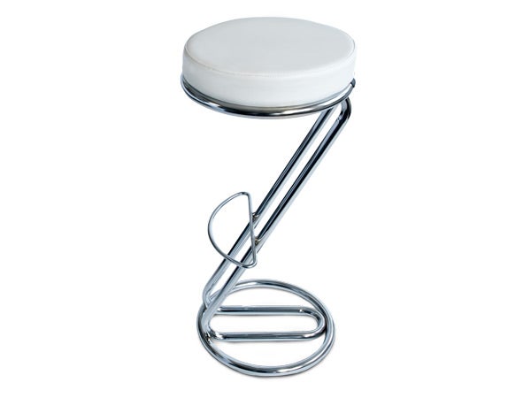 Z-Barhocker BILL weiß mieten – Design-Barhocker aus Kunstleder, Sitzhöhe 84 cm