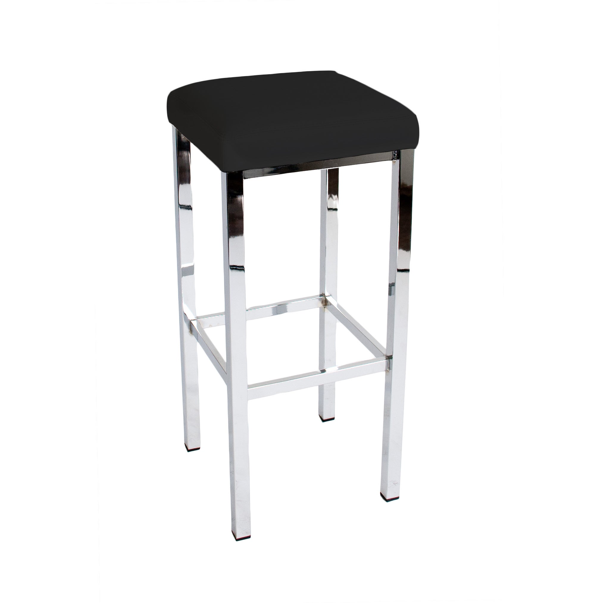 Barhocker JACK schwarz mieten – eckiger Kunstleder-Barhocker, Sitzhöhe 81 cm