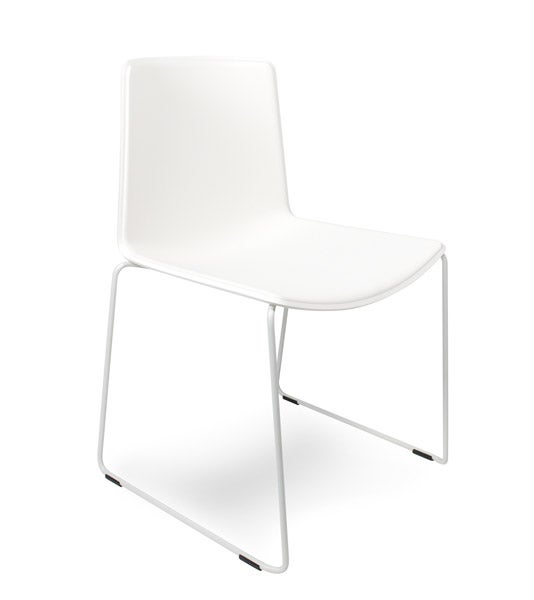 Designstuhl TWEET weiß mieten – Bankettstuhl, In- & Outdoor, stapelbar