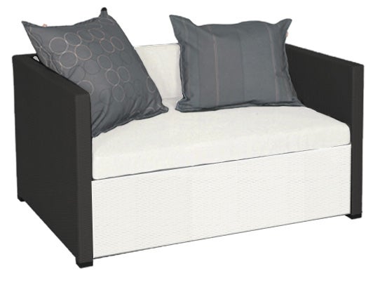 Loungesofa FREIRAUM2 mieten – Outdoor Rattancouch 2-Sitzer