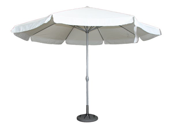 Sonnenschirm MAY weiß Ø 400 cm mieten – großer Marktschirm inkl. Standfuß