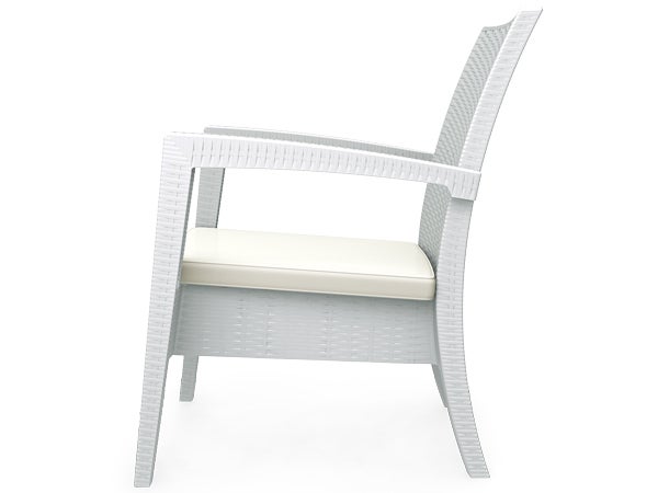Rattan Loungesessel EDEN1 weiß mieten – Outdoor-Sessel aus Polyrattan – 3