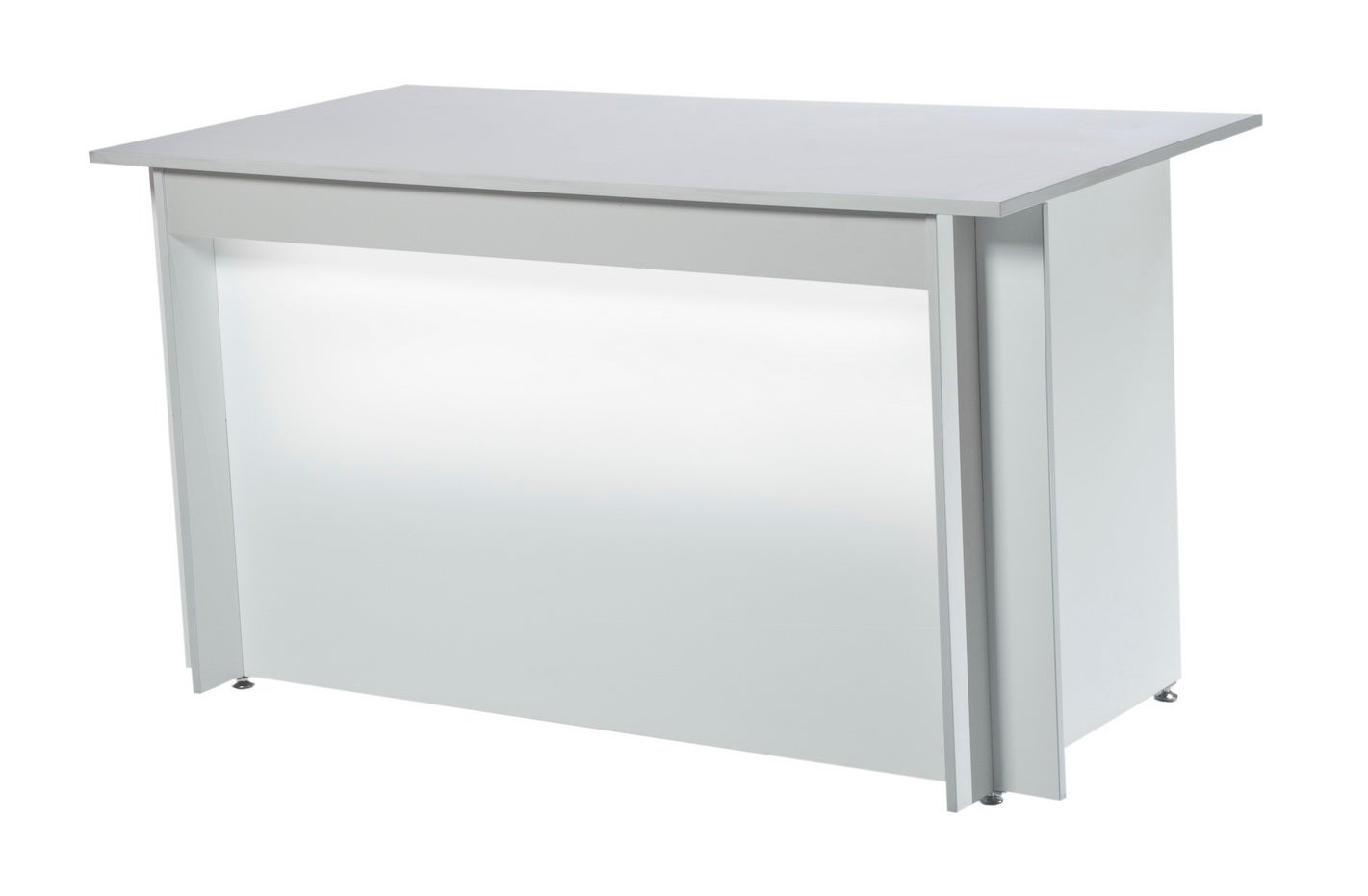 Counter PORTO mieten – beleuchtete Front, weißer Korpus