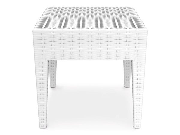 Rattan Beistelltisch EDEN ST weiß mieten – Outdoor-Loungetisch aus Polyrattan – 4