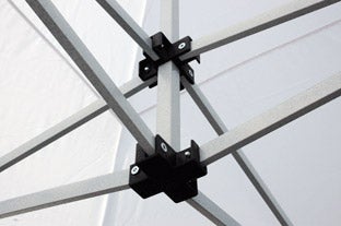 Partyzelt / Pavillon / Klappzelt TIM mieten – 3x3 m, weiß, mit Seitenteilen – 2
