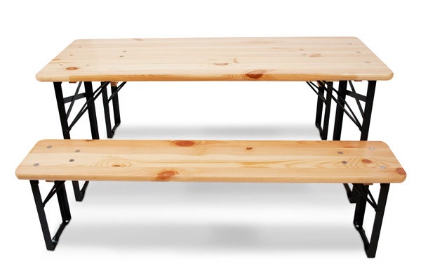 Kinder-Festzeltgarnitur mieten – KIDS 3-teilig, 1 Tisch + 2 Bänke – 2