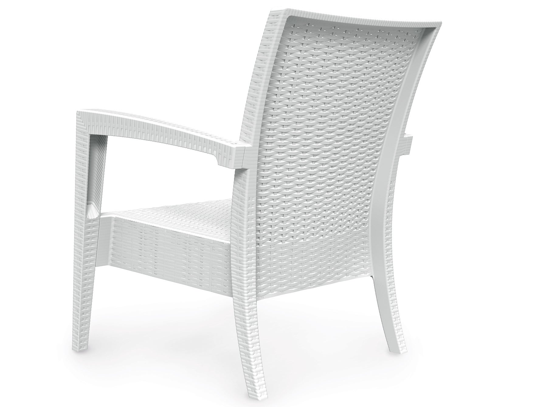 Rattan Loungesessel EDEN1 weiß mieten – Outdoor-Sessel aus Polyrattan – 2
