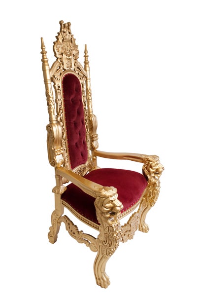 Thron PALACE mieten – Hochzeitsstuhl / Wedding Chair, rot-gold – 2